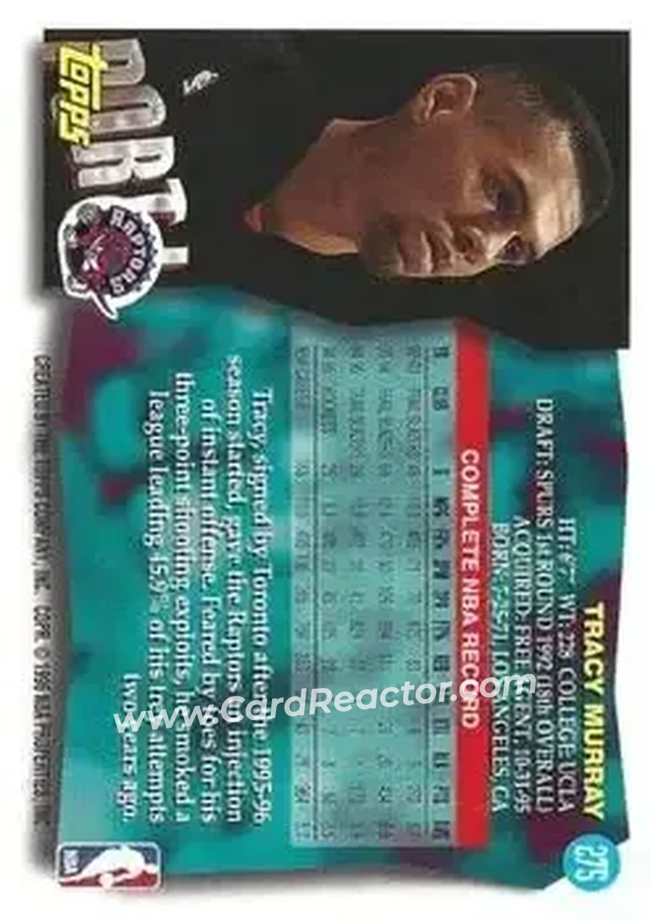 Back of Tracy Murray
