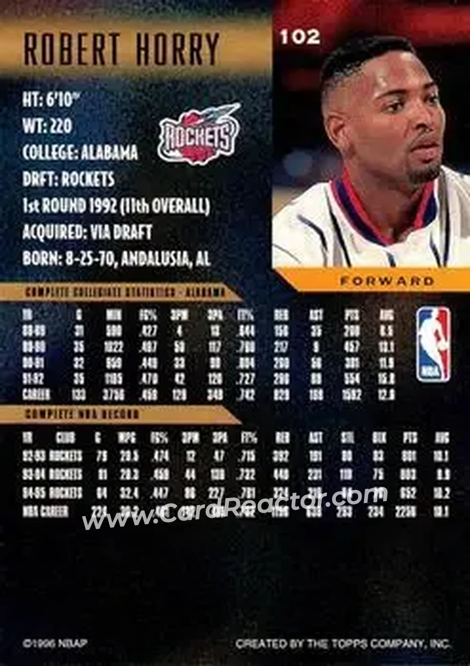 Back of Robert Horry
