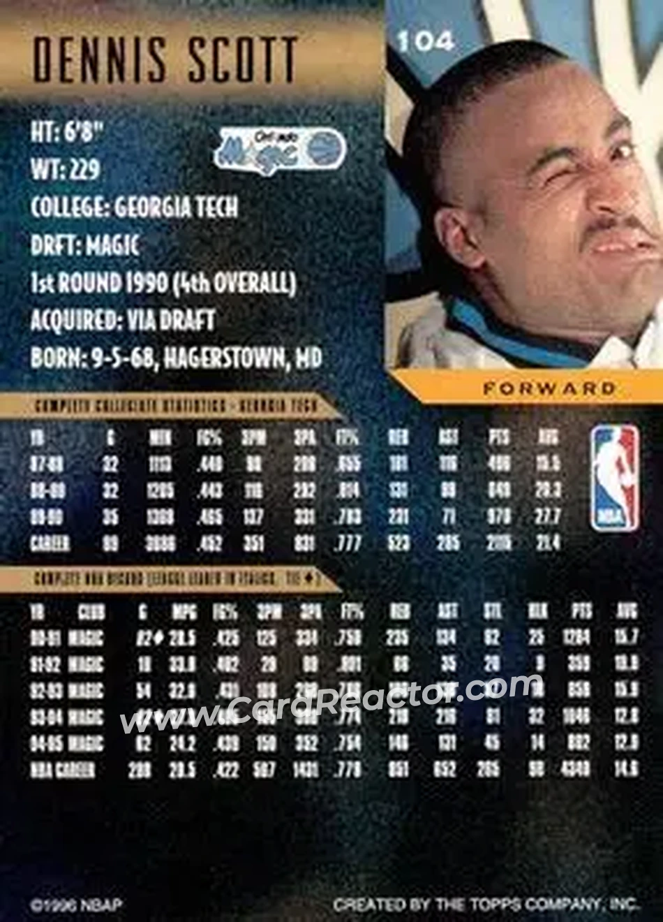 Back of Dennis Scott