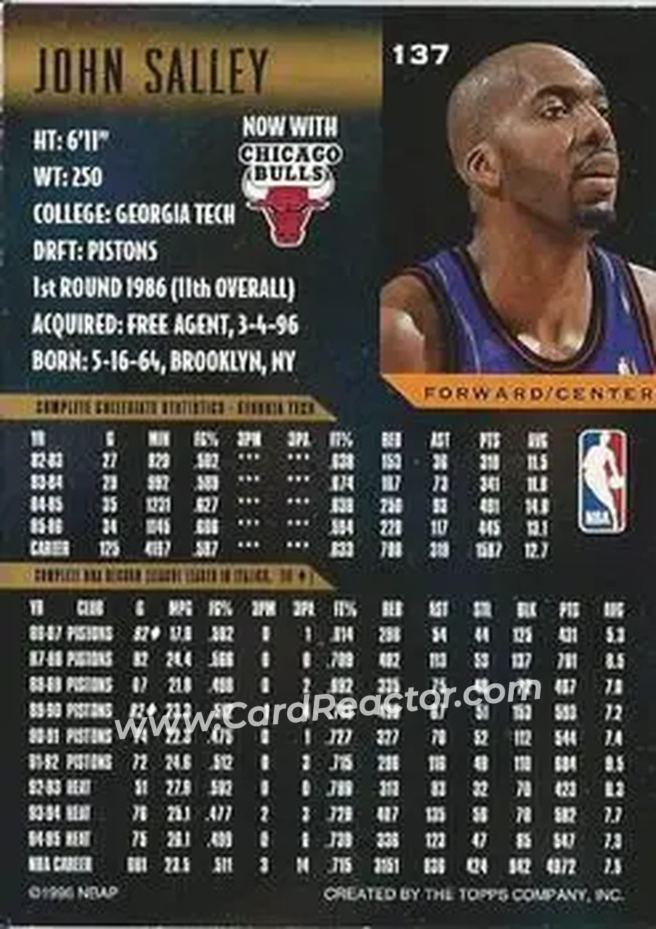 Back of John Salley