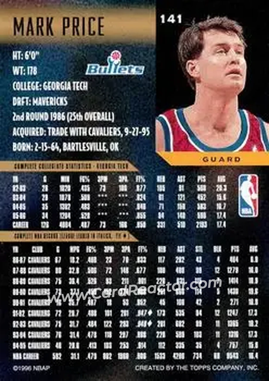 Back of Mark Price