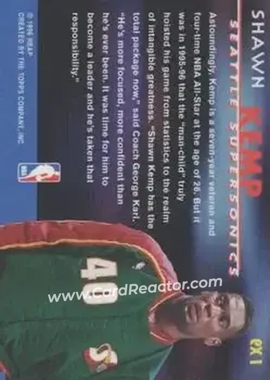 Back of Shawn Kemp