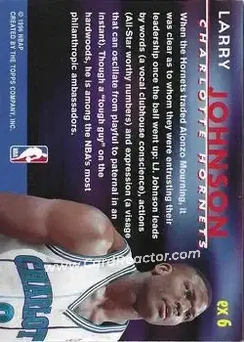 Back of Larry Johnson
