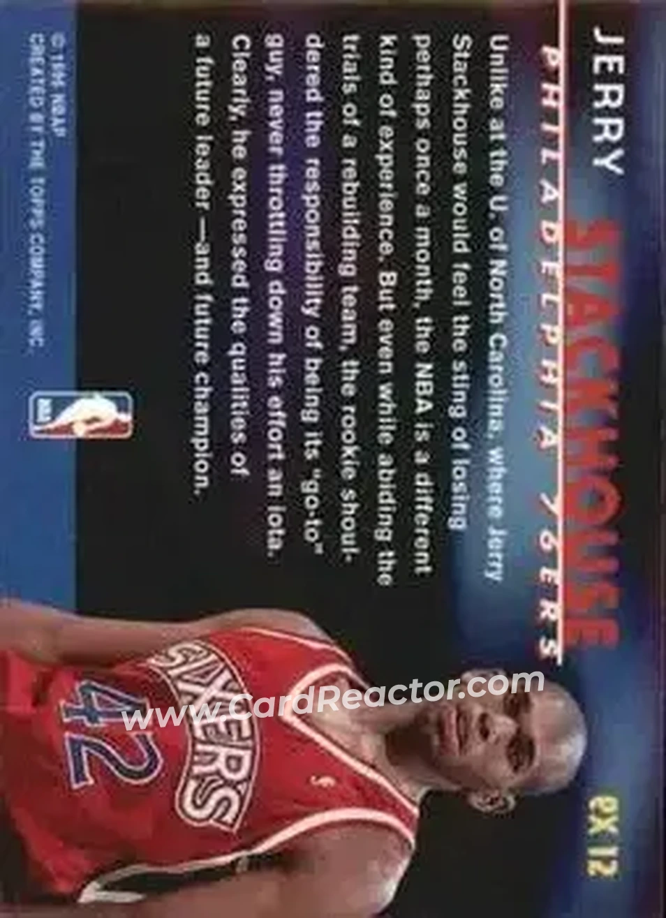 Back of Jerry Stackhouse