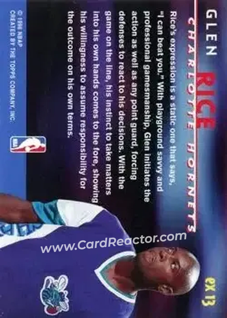 Back of Glen Rice