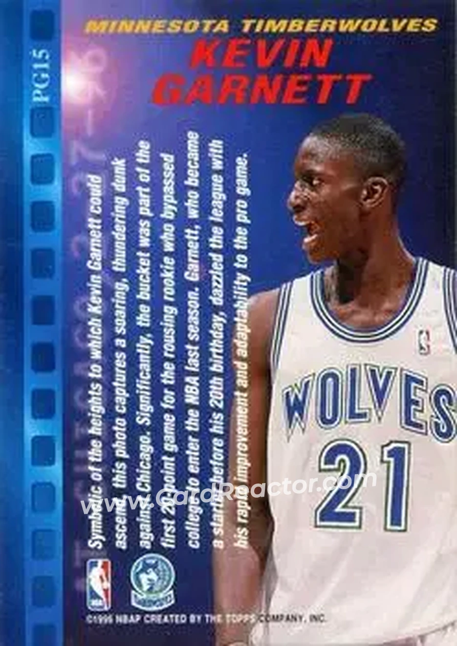 Back of Kevin Garnett