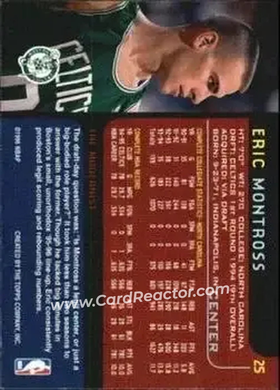 Back of Eric Montross