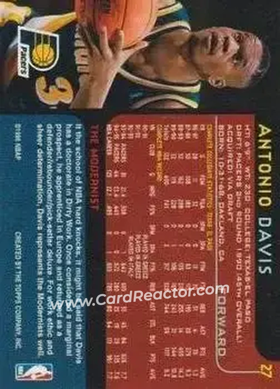 Back of Antonio Davis