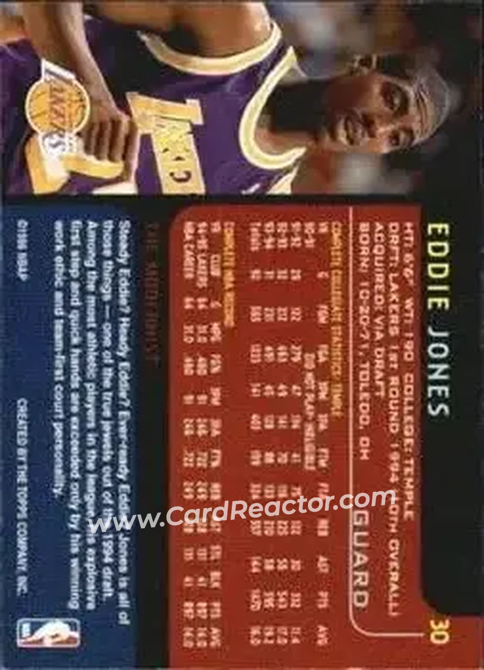 Back of Eddie Jones