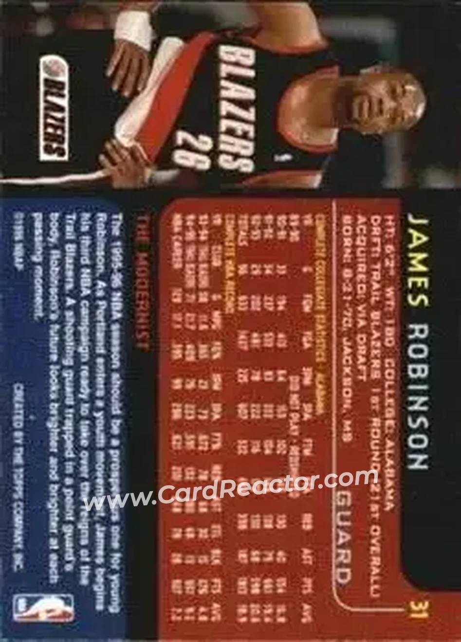 Back of James Robinson