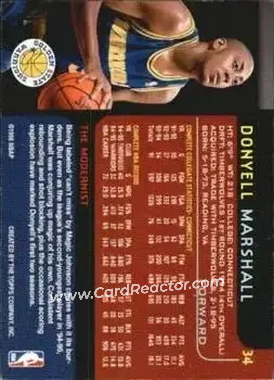 Back of Donyell Marshall