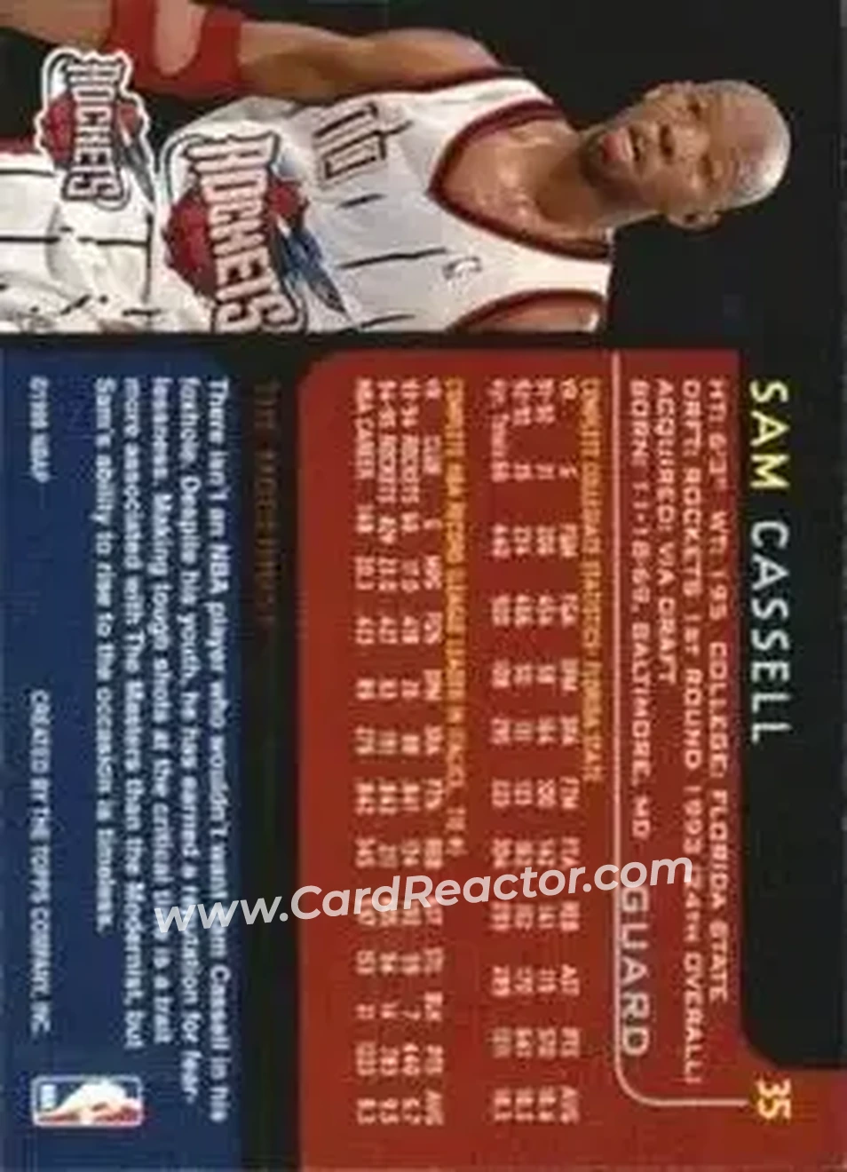 Back of Sam Cassell