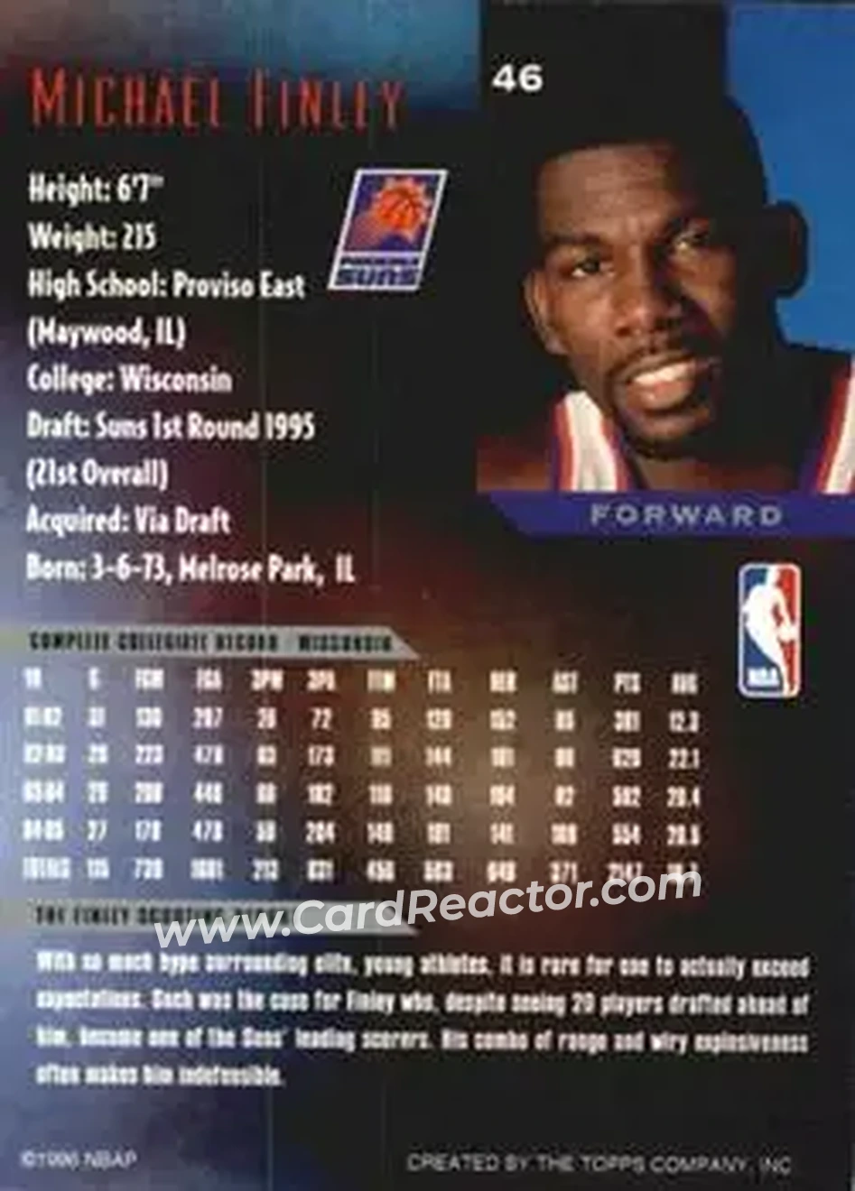 Back of Michael Finley