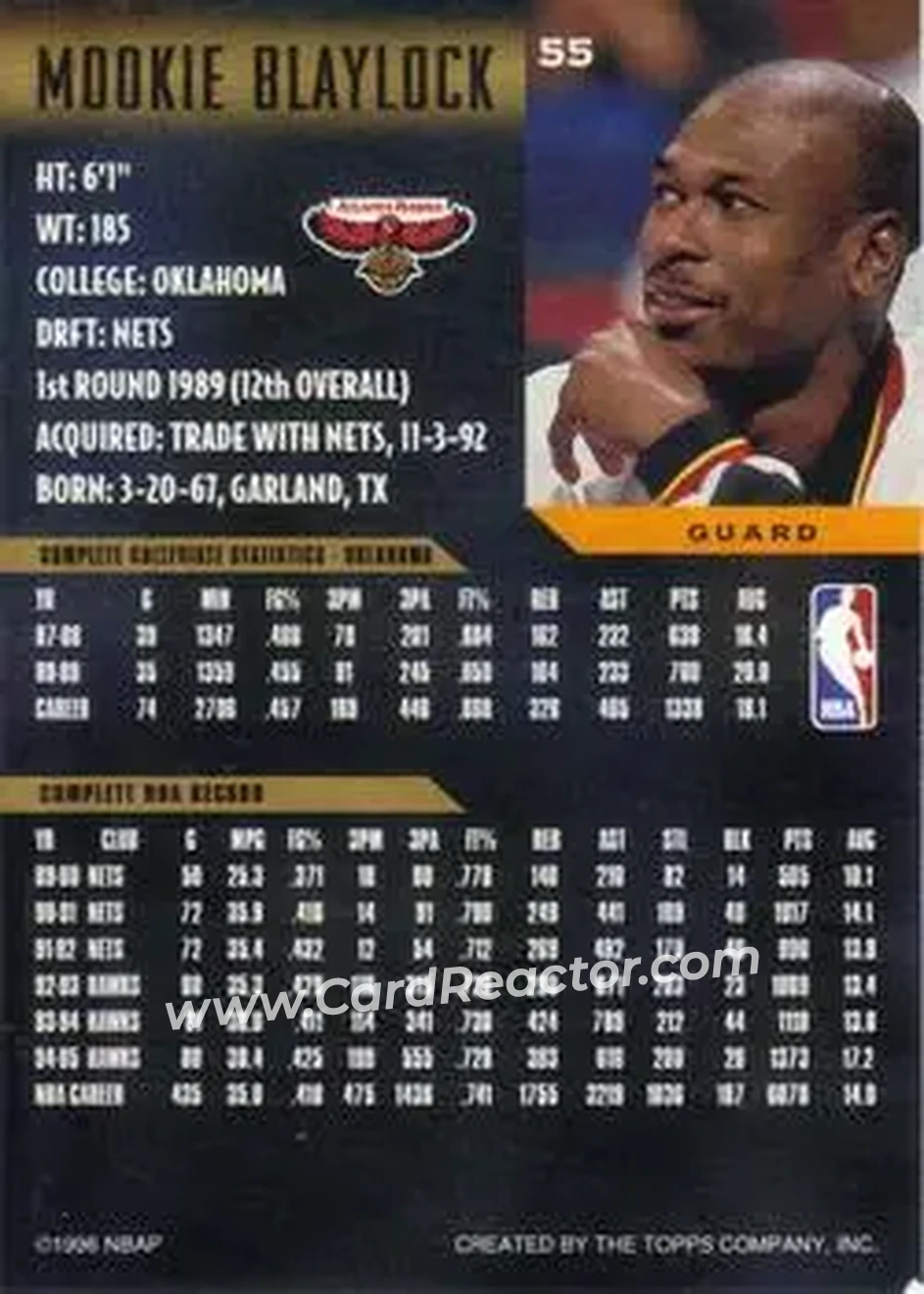 Back of Mookie Blaylock