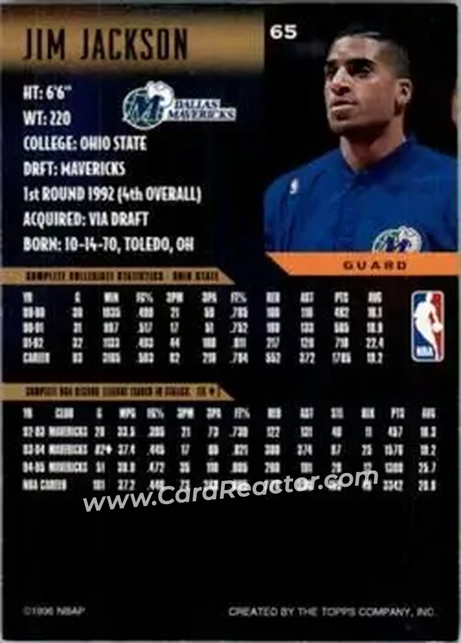 Back of Jim Jackson