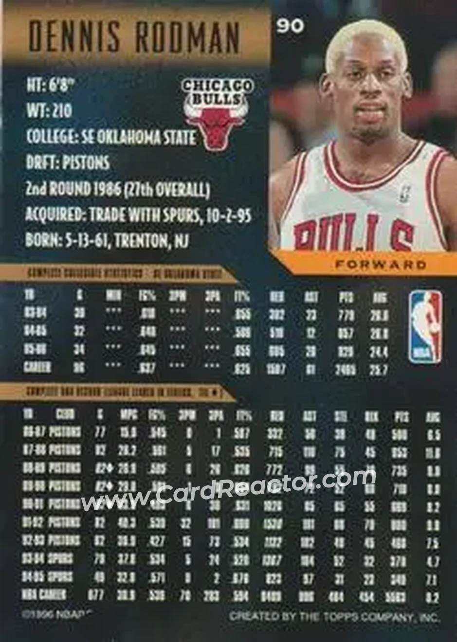 Back of Dennis Rodman