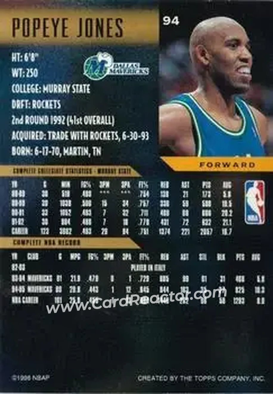 Back of Popeye Jones