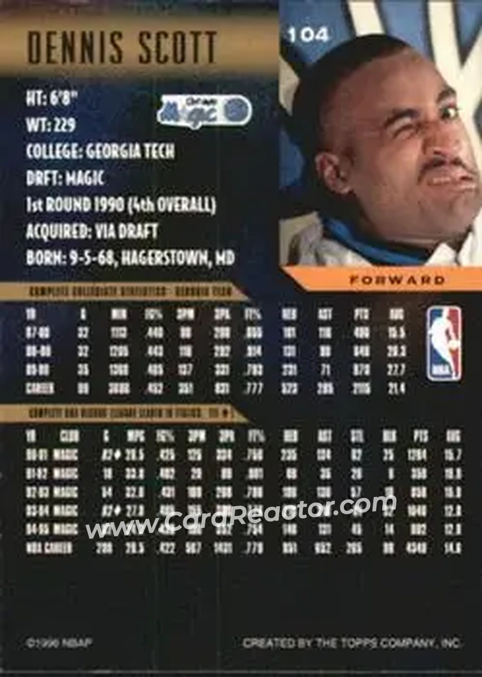 Back of Dennis Scott