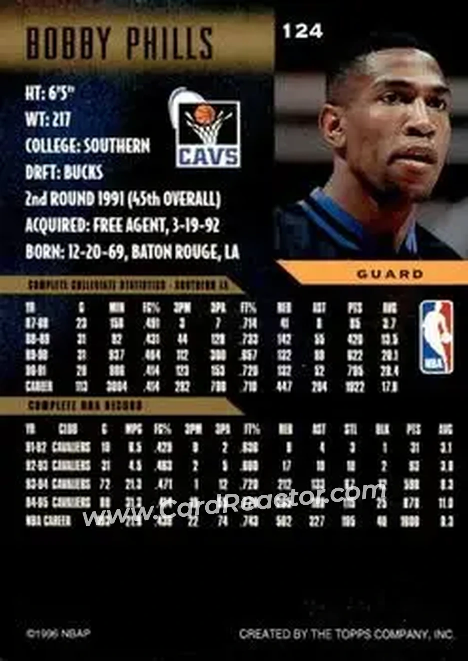 Back of Bobby Phills