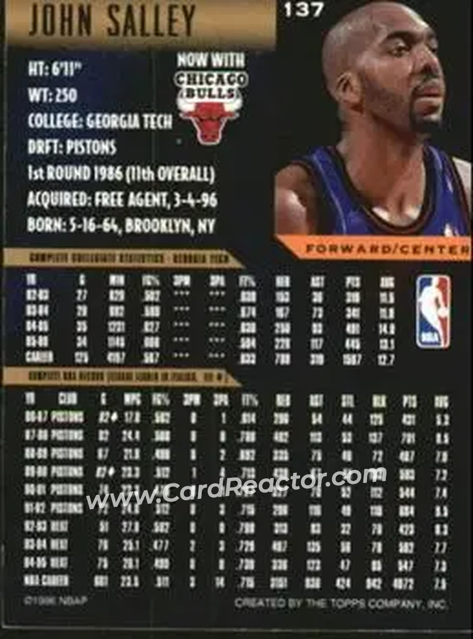 Back of John Salley