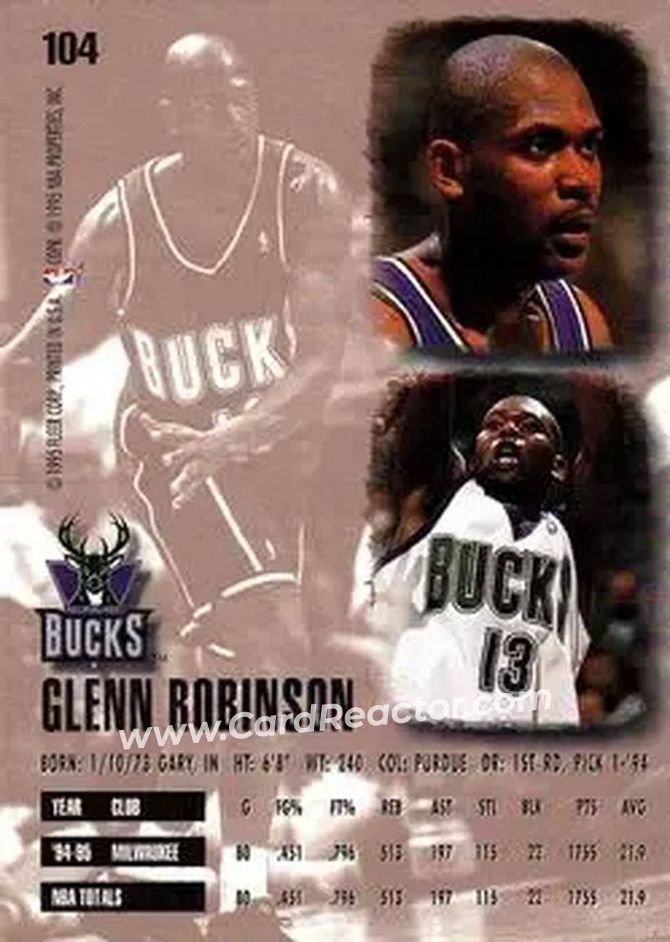 Back of Glenn Robinson