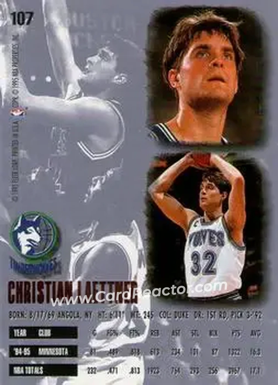 Back of Christian Laettner