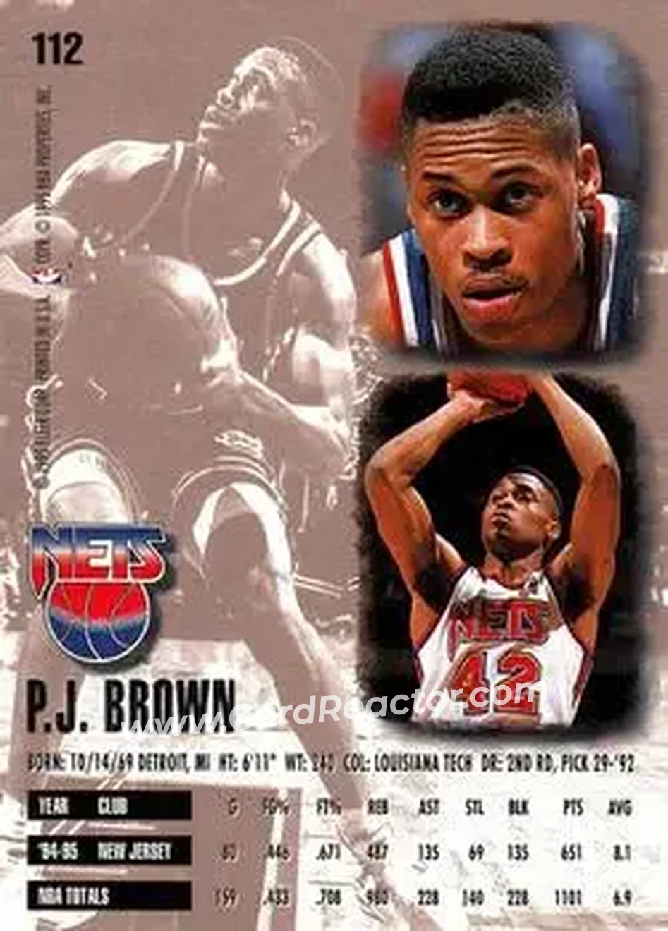 Back of P.J. Brown