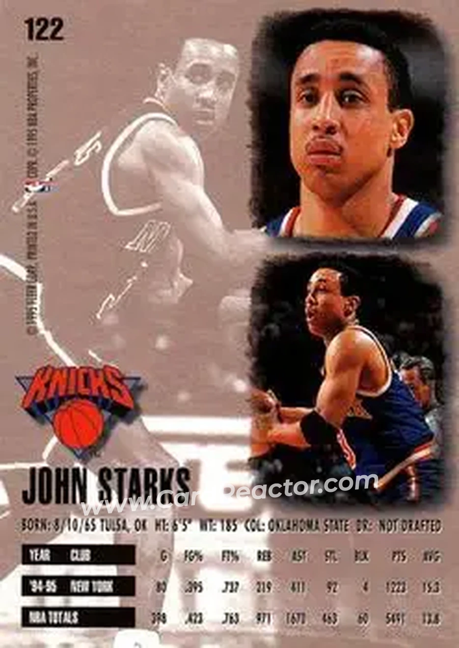 Back of John Starks