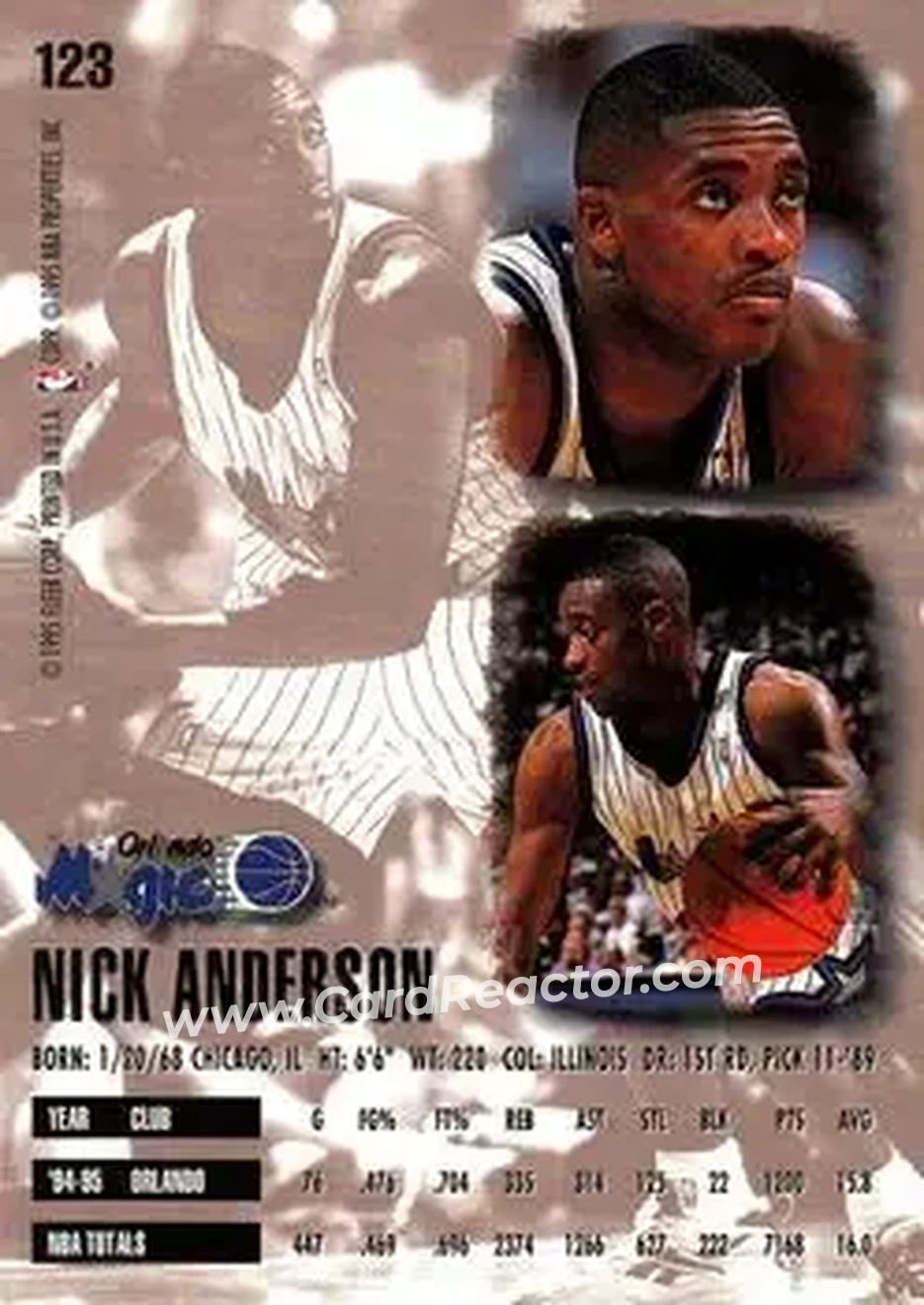 Back of Nick Anderson