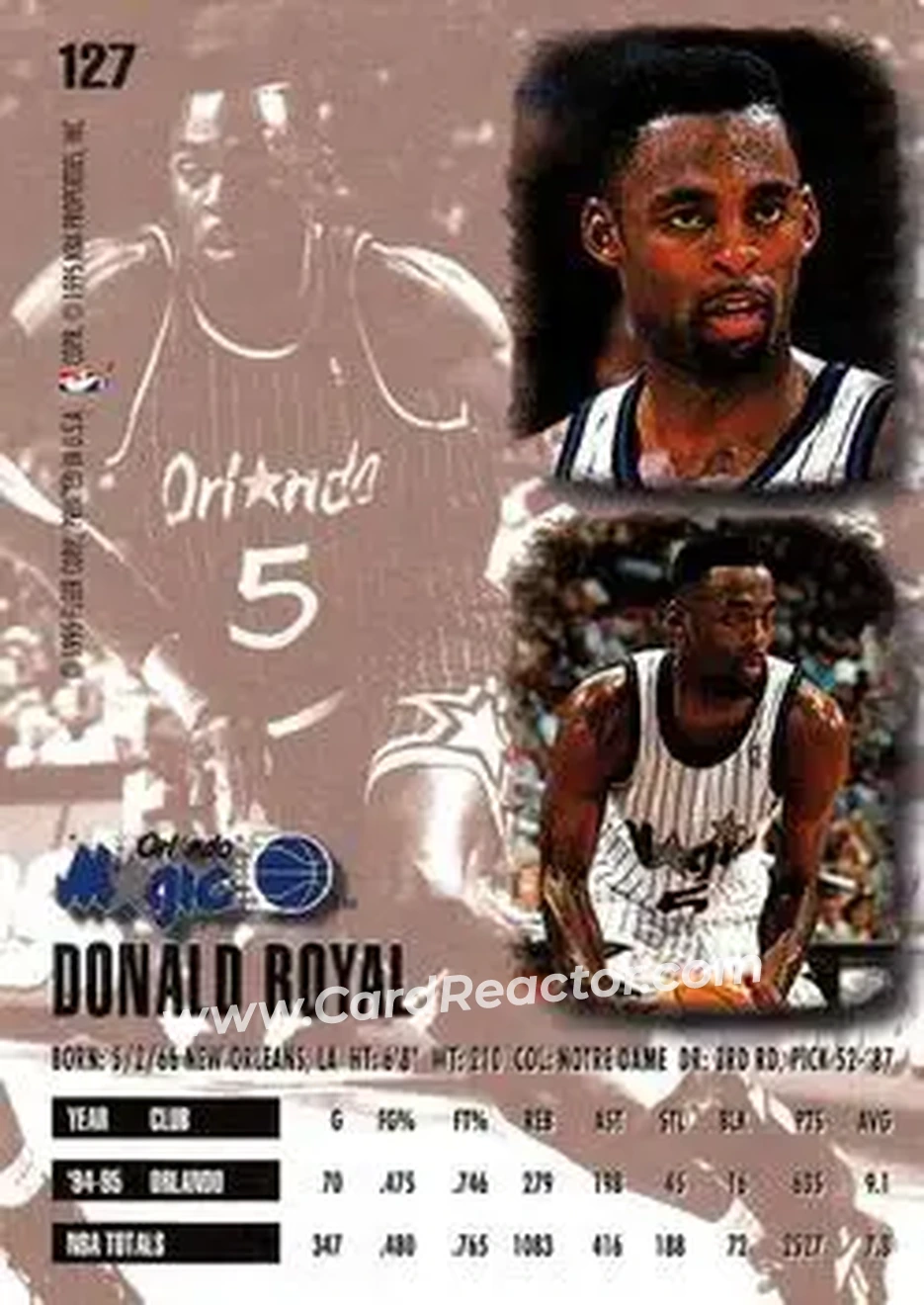 Back of Donald Royal