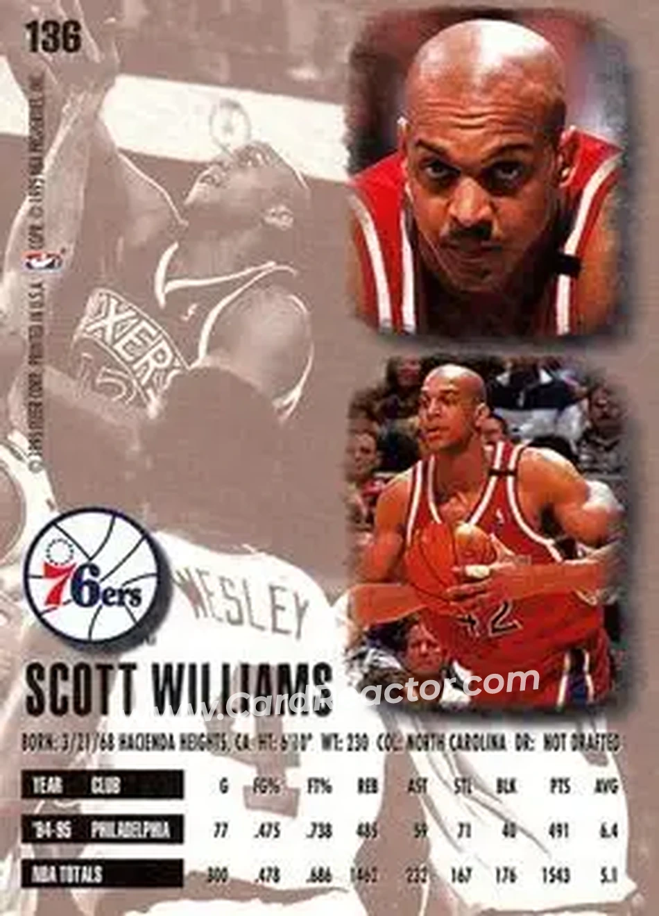 Back of Scott Williams