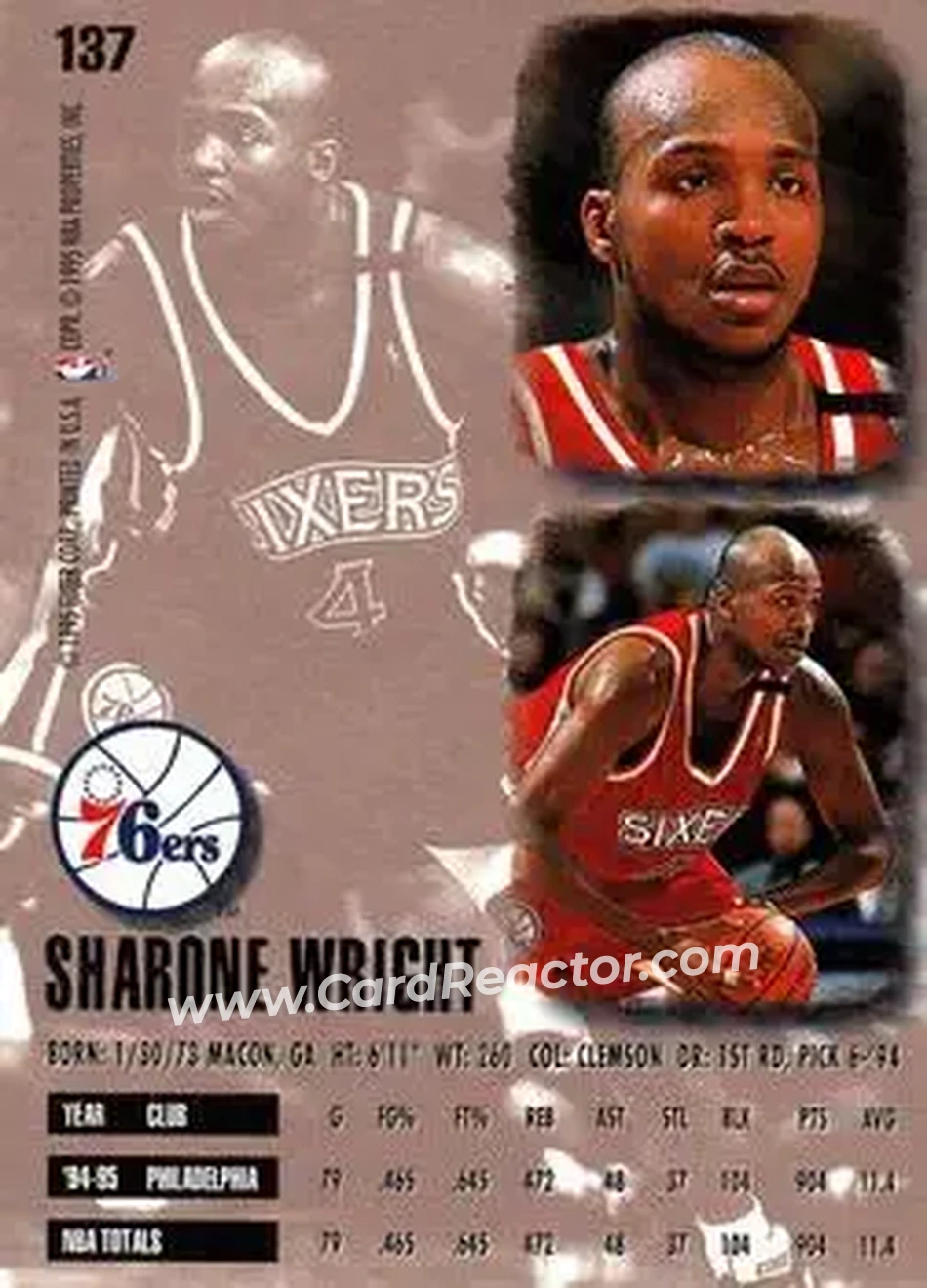 Back of Sharone Wright