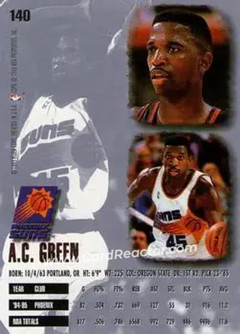 Back of A.C. Green