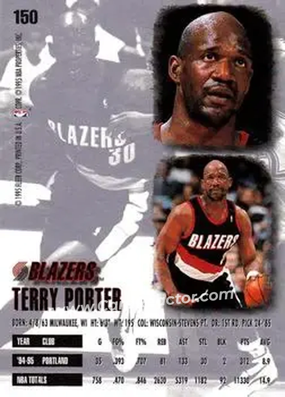 Back of Terry Porter