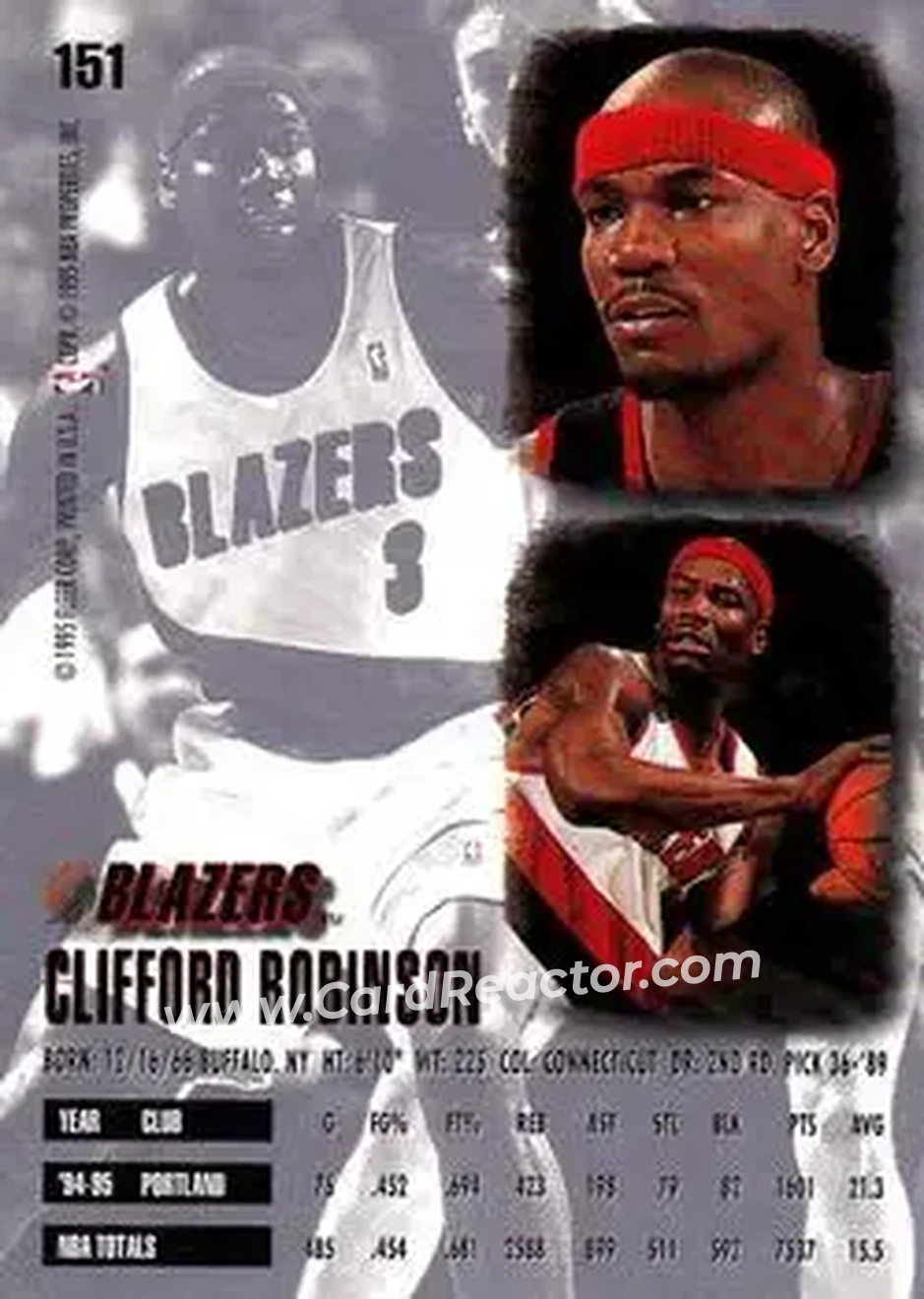 Back of Clifford Robinson