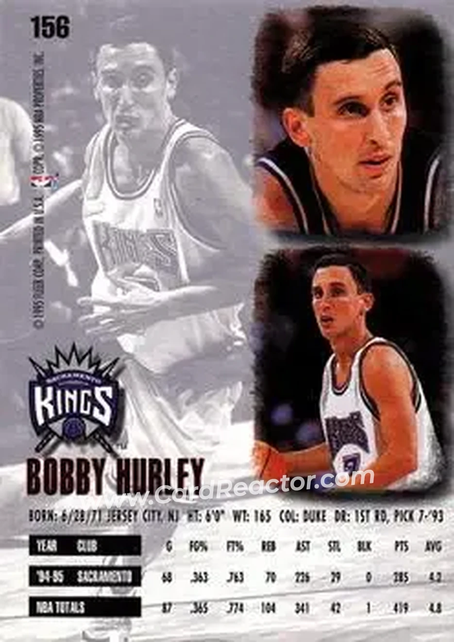 Back of Bobby Hurley