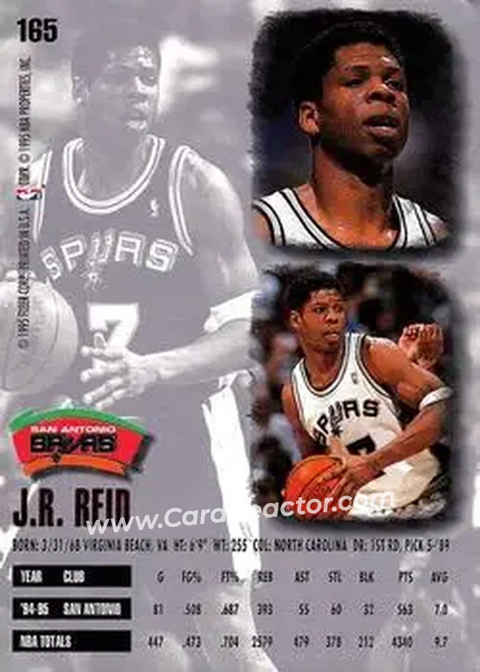 Back of J.R. Reid