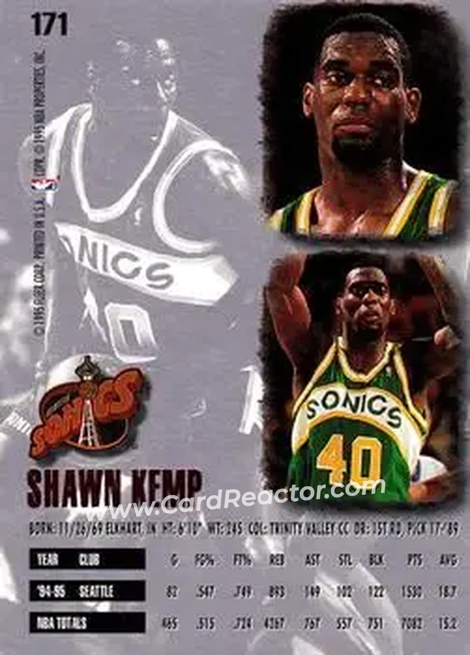 Back of Shawn Kemp