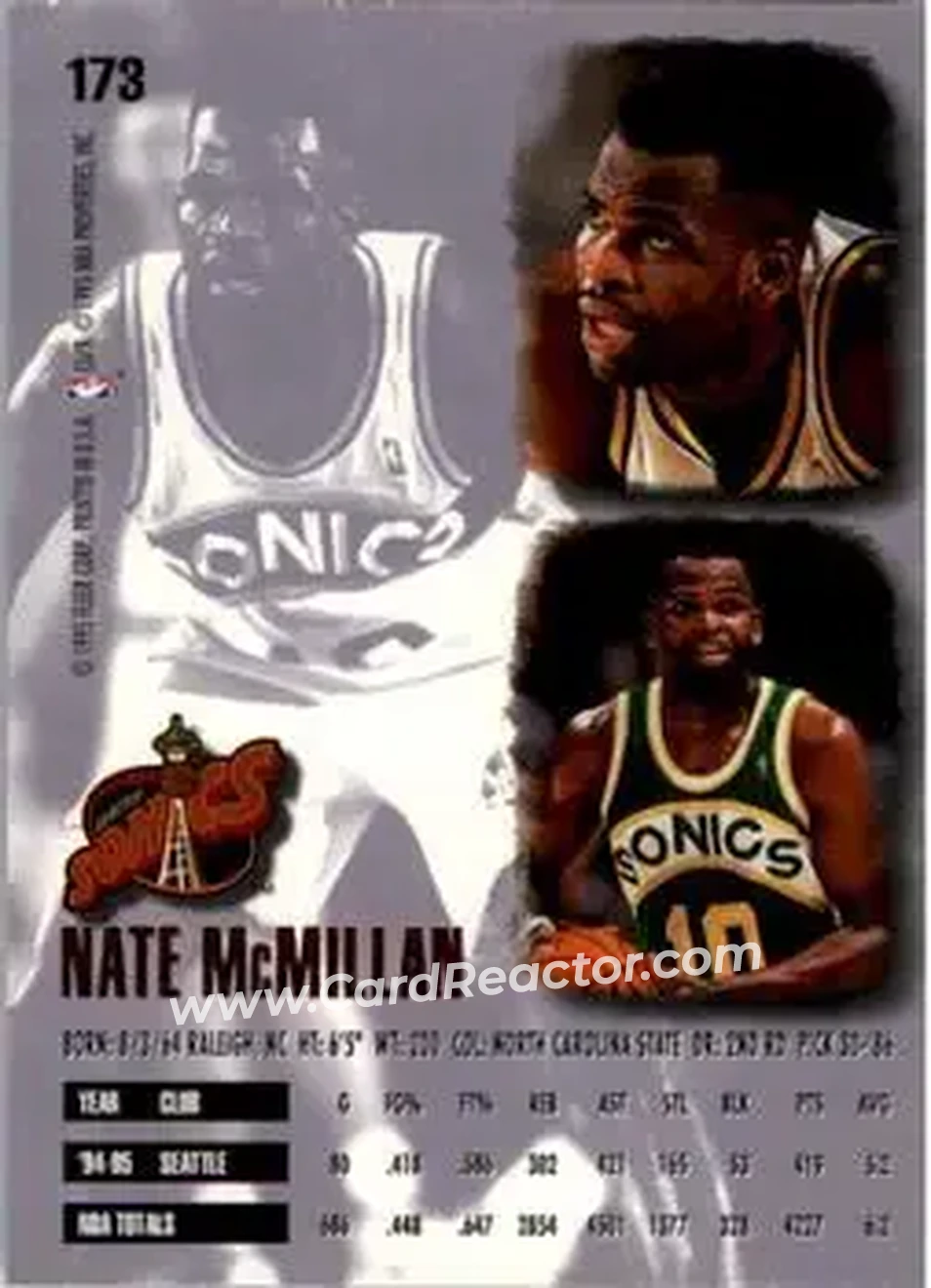 Back of Nate McMillan