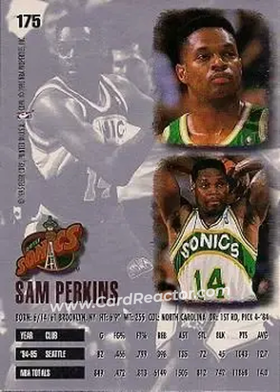 Back of Sam Perkins