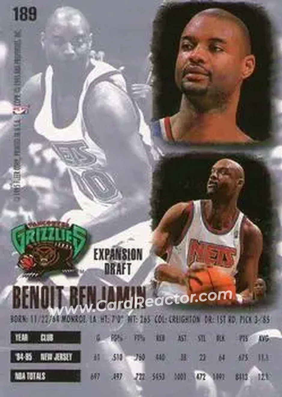 Back of Benoit Benjamin