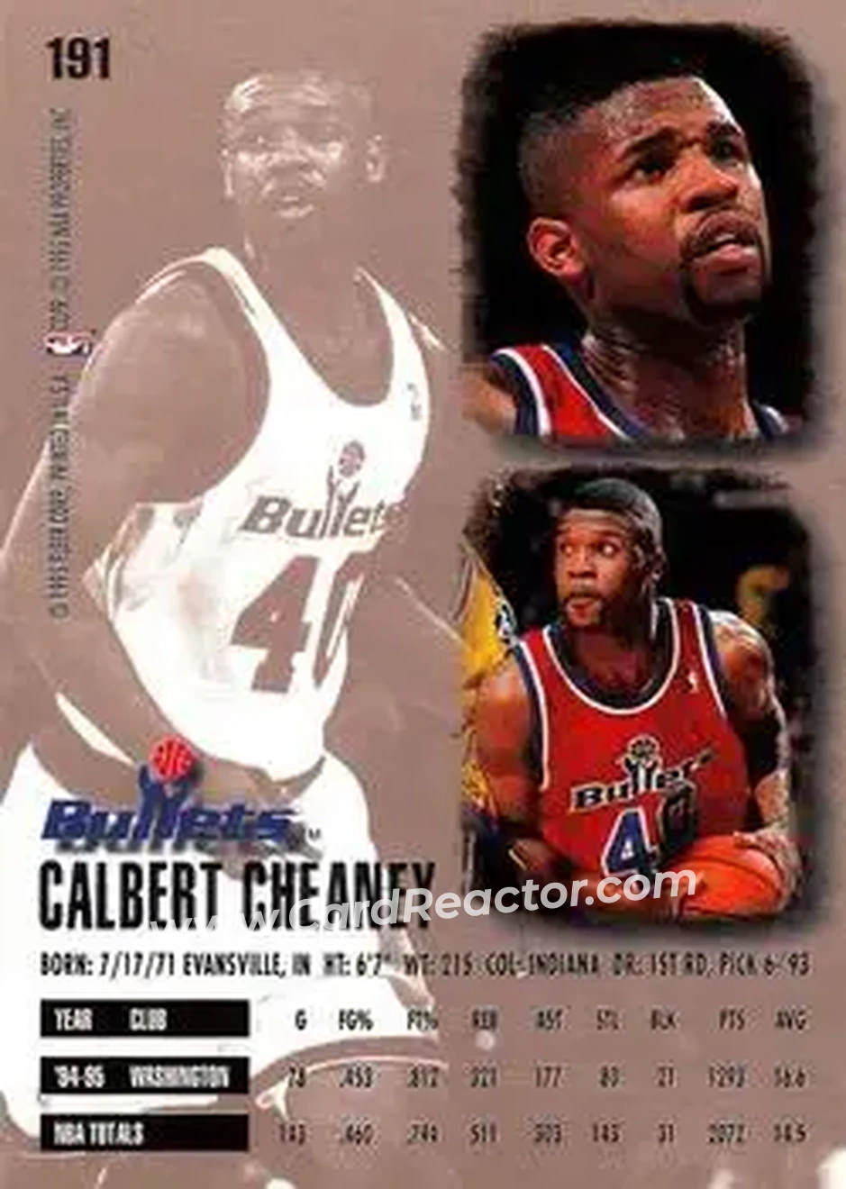 Back of Calbert Cheaney
