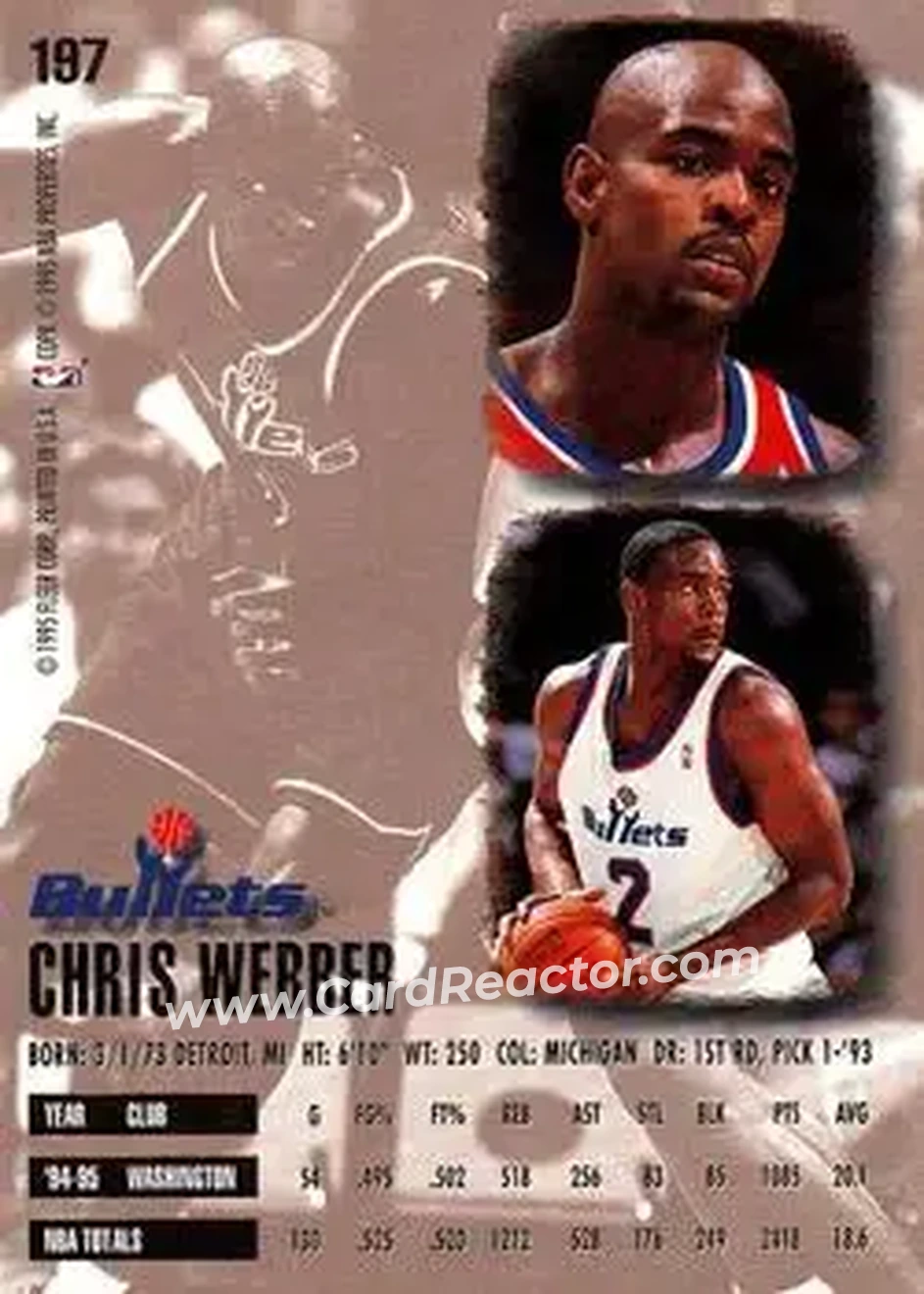 Back of Chris Webber