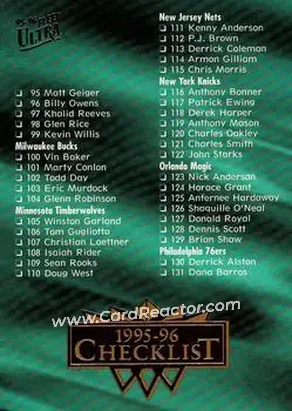 Front of Card #199