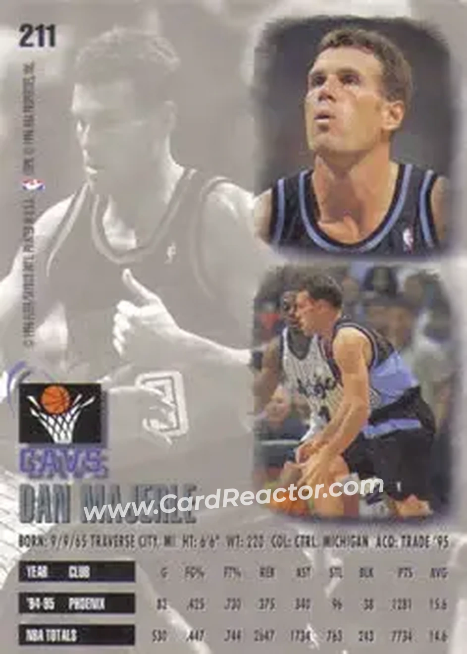 Back of Dan Majerle