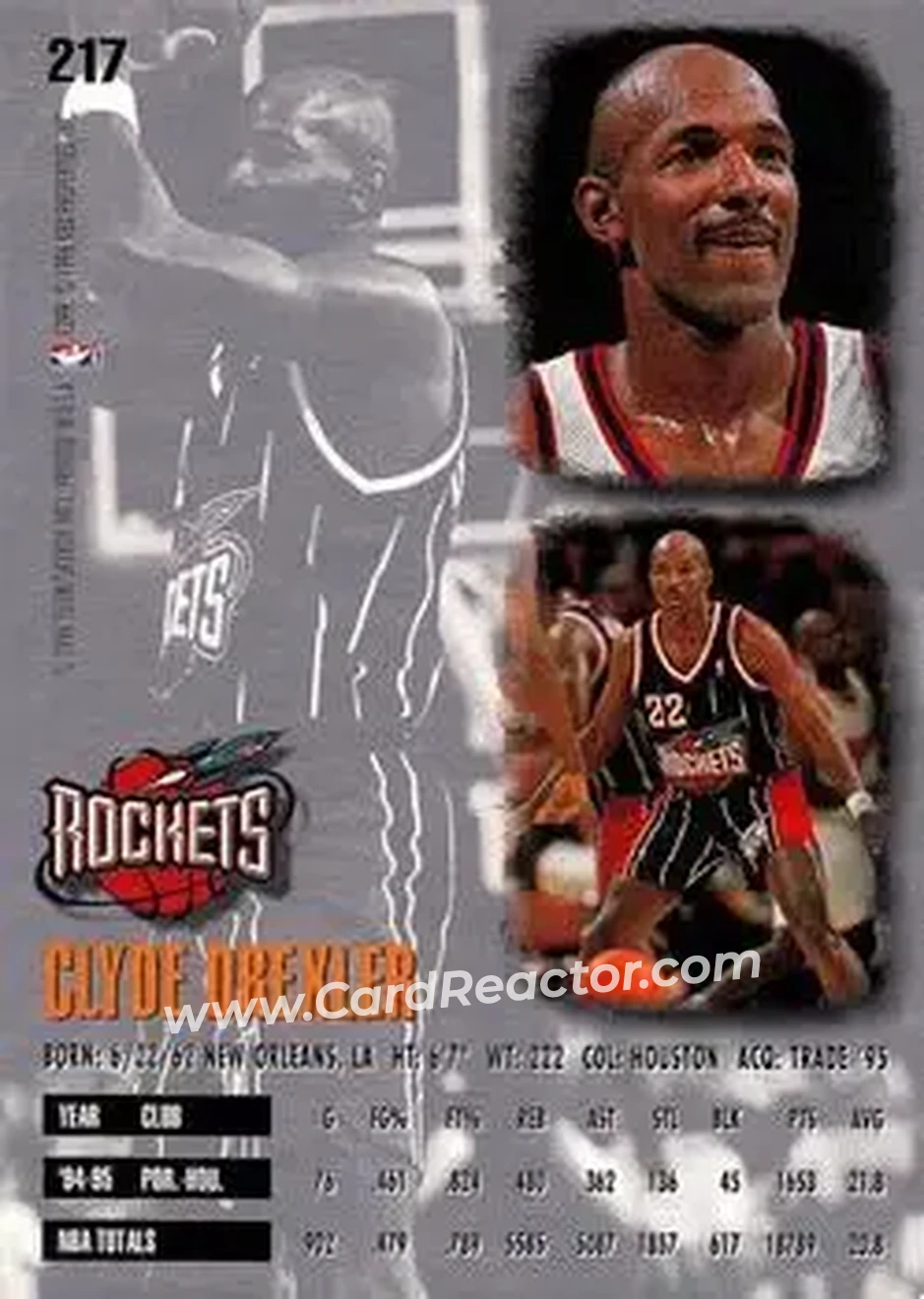 Back of Clyde Drexler