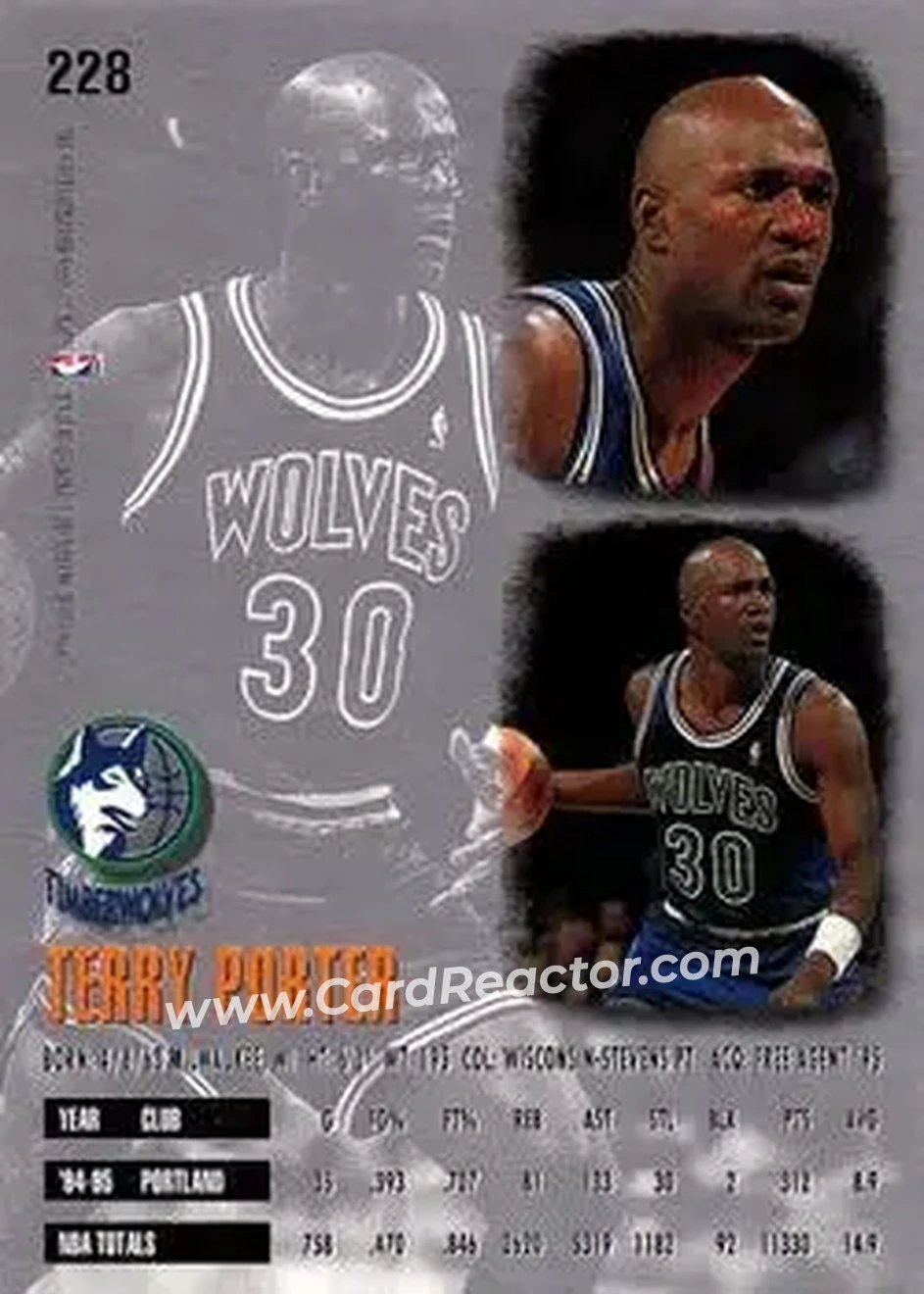 Back of Terry Porter