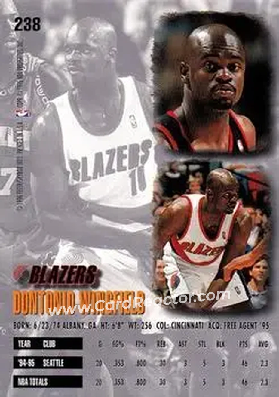 Back of Dontonio Wingfield