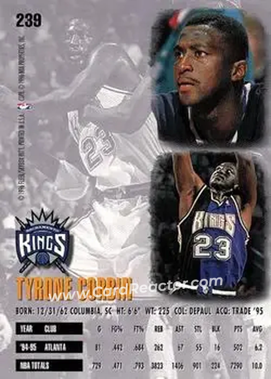 Back of Tyrone Corbin