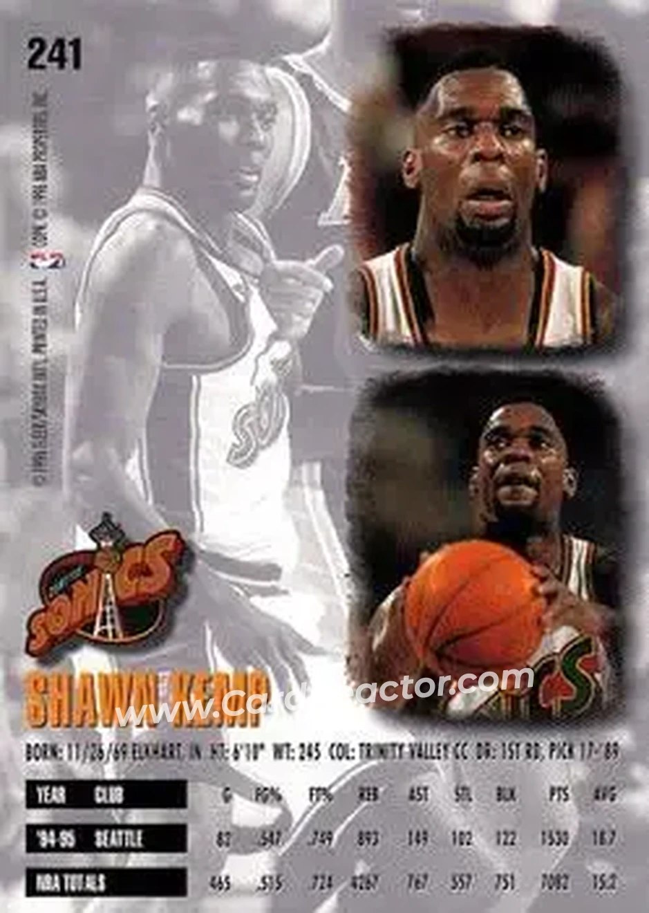 Back of Shawn Kemp